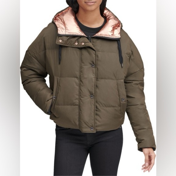 ANDREW MARC McKenna Reversible Down Filled Hooded Jacket - Picture 11 of 11